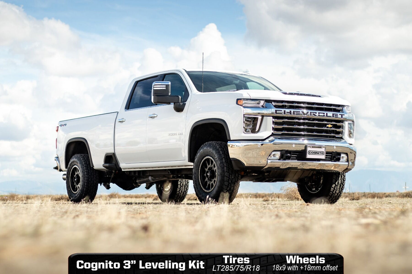 Cognito 3-Inch Premier Leveling Kit With Fox PSRR 2.0 Shocks For 20-24 Silverado/Sierra 2500/3500 2WD/4WD