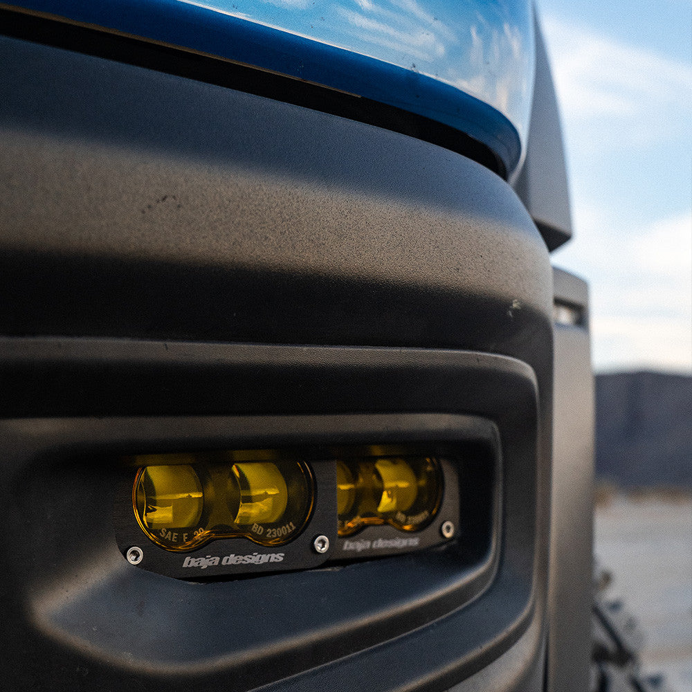Baja Designs Dodge/Ram Dual S2 SAE Fog Pocket Light Kit - Ram 2019-23 1500 Rebel 2021-23 1500 TRX AMBER